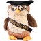 Brown Owl Graduation Plush Toy, Stuffed Animal with Glasses and Grad Cap for 2024 Graduates